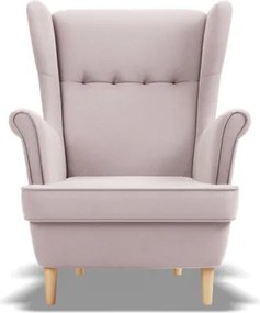Uszak Mini fotel, bársony, rózsaszín