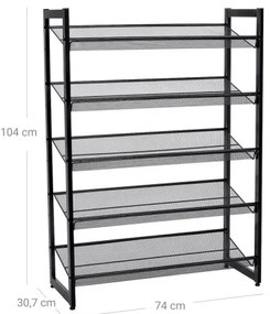 Cipőszekrény ALVORO fekete