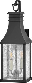 ELSTEAD HK-BEACON-HILLMMB BEACON Klasszikus Kültéri Fali Lámpa Fekete, Átlátszó E14 IP44