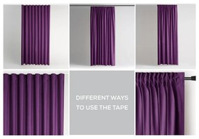 Lila bársony dimout (részleges sötétítő) függöny 140x245 cm Pleat – Restilo