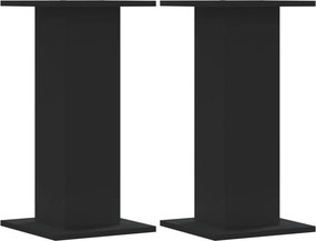 vidaXL 2 db fekete szerelt fa hangszóróállvány 30 x 30 x 60 cm