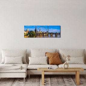 Károly-híd képe (órával) (90x30 cm)