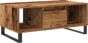 vidaXL antik fa színű szerelt fa dohányzóasztal 90 x 50 x 36,5 cm