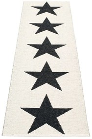 Fekete-fehér kültéri-beltéri futószőnyeg 70x150 cm Viggo Black – Pappelina