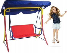 Gyerek kerti hinta álló napellenzővel 110x70cm