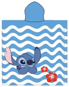 Disney Lilo és Stitch, A csillagkutya Lazy Lagoon strand törölköző poncsó 55x110 cm (Fast Dry)