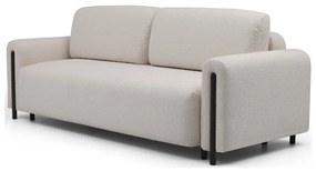 Szürkésbézs buklé kinyitható-tárolóhelyes kanapé 244 cm Arcadova – ELTAP