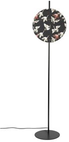 Fekete állólámpa textil búrával (magasság 158 cm) Jaylee – White Label