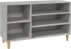 vidaXL betonszürke szerelt fa cipőszekrény 102x36x60 cm