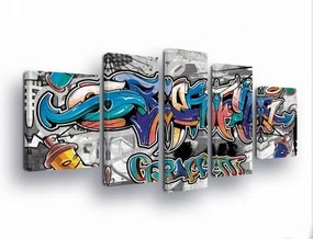 Vászonkép 170x100 Graffiti utcai művészet urban modern dinamika kifejezés