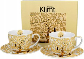 Porcelán szett 2 db 250ml Klimt elegancia művészet Tree Of Life