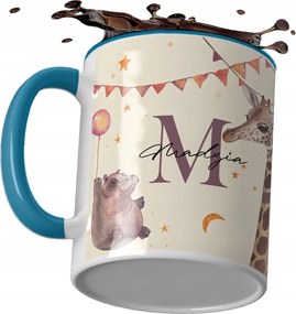 Névre szóló bögre ajándék gyerekeknek személyre szabható állatkerti állatokkal