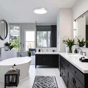 Solight WD244-S - LED panel 2 az 1-ben 24W/230V 3000/4000/6000K átm. 30 cm IP54 ezüstszínű