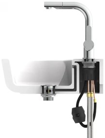 Schütte 79710 - LONDON mosogatócsaptelep kihúzható zuhanyfejjel, fényes króm