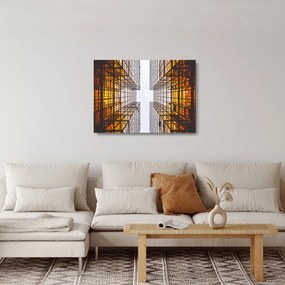Felhőkarcoló képe (üvegen) (70x50 cm)