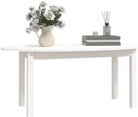Fehér tömör fenyőfa dohányzóasztal 110 x 55 x 45 cm