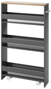 4 szintes tároló nyitott polcokkal, szürke