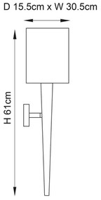 Endon 56706 - Fali lámpa MORETO 1xE14/7W/230V fényes króm/szürke