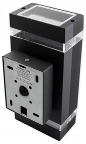 BERGE HANA kültéri homlokzati / fali lámpa fekete IP44 2x GU10