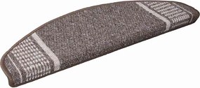 vidaXL Öntapadós lépcsőszőnyegek Félkör 15 pcs Barna 65 x 21 x 4 cm