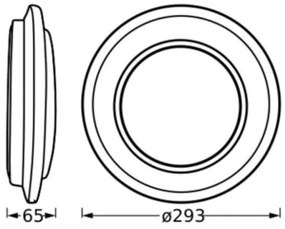 Osram - LED mennyezeti lámpatest ORBIS BERLIN LED/16W/230V átm. 29,3 cm fekete