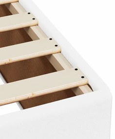 fehér műbőr ágykeret 160x200 cm