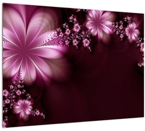 Az absztrakció képe - virágok (üvegen) (70x50 cm)