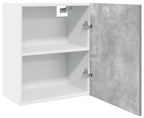 betonszürke szerelt fa függő szekrény 50 x 31 x 60 cm
