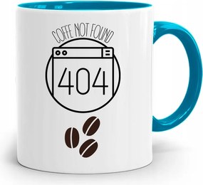 Kék Informatikai Bögre Coffe Not Found Error fényképes nyomtatással