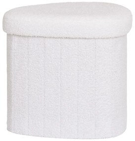 Fehér buklé puff Medford – House Nordic