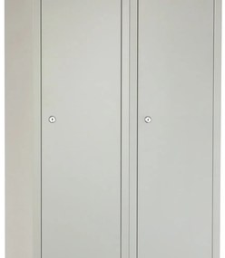 Fém szekrény paddal, 60 x 85 x 185 cm, hengerzár, szürke - RAL 7035
