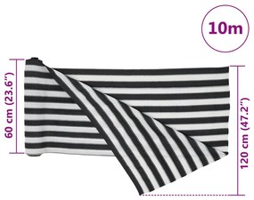 antracitszürke és fehér HDPE belátásgátló háló 1,2x10 m 75 g/m²