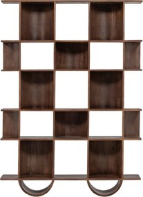 Sötétbarna mangófa könyvespolc 130x180x35 cm Sinne – WOOOD