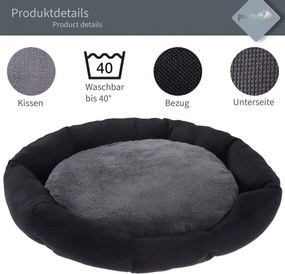 PESTUFF Kutyafekhely Octagon 50 x 57 x 13 cm fekete