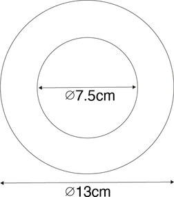 6 darabos fehér távtartó gyűrű készlet süllyesztett spotlámpákhoz 7,5 - 13 cm - Spacer