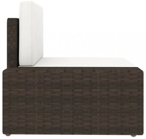vidaXL 5 részes barna polyrattan kerti ülőgarnitúra