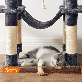 Feandrea macska kaparó, XXL macskaház, 164cm, füstös szürke