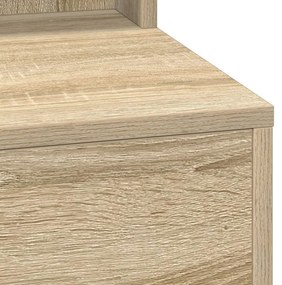 LED-es lámpás öltözködőasztal Sonoma tölgy 100x41x135 cm