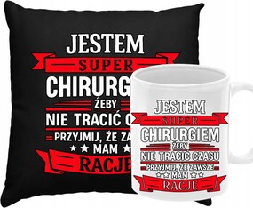 Bögre és Párna Szett Sebésznek Ajándék Orvosnak