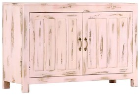 világos rózsaszín tömör mangófa tálalószekrény 110 x 35 x 70 cm
