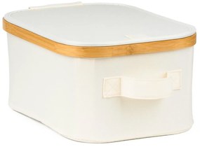 G21 tárolódoboz 24 x 30 x 15 cm, bambusz, fedéllel, bézs