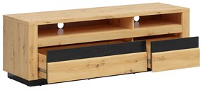 TV asztal/szekrény Ostia RTV2S ( artisan tölgy + fekete tölgy) ( LED világítással). 1025965