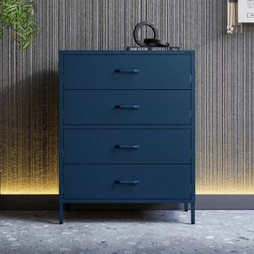 Komód CARLA , 800 x 1015 x 400 mm, Modern: sötétkék