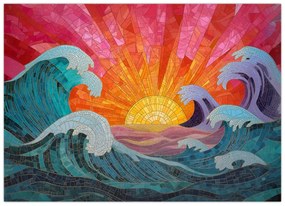 Kép - Hullámmozaik (70x50 cm)