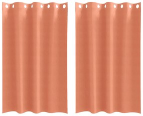 Függönyök függönyökkel 2 pcs Terrakotta Poliészter