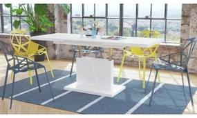 NINO fehér, kihúzható, emelhető lapos konferencia- és étkezőasztal