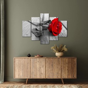 Egy vörös rózsa képe (150x105 cm)