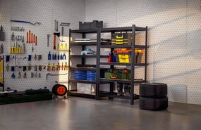 Deuba 2 db 6 polcos polc szett - fekete