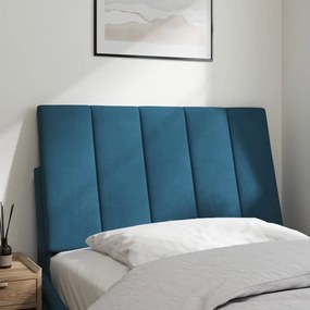 kék bársony fejtámla párna 80 cm