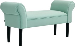 HOMCOM Ágy Pad, Kárpitott Pad, Ülő Pad, Előszobai Pad a Hálószobába, Maximum 130 kg teherbírás, Vitorlavászon, Zöld, 102 x 36 x 51 cm | Aosom